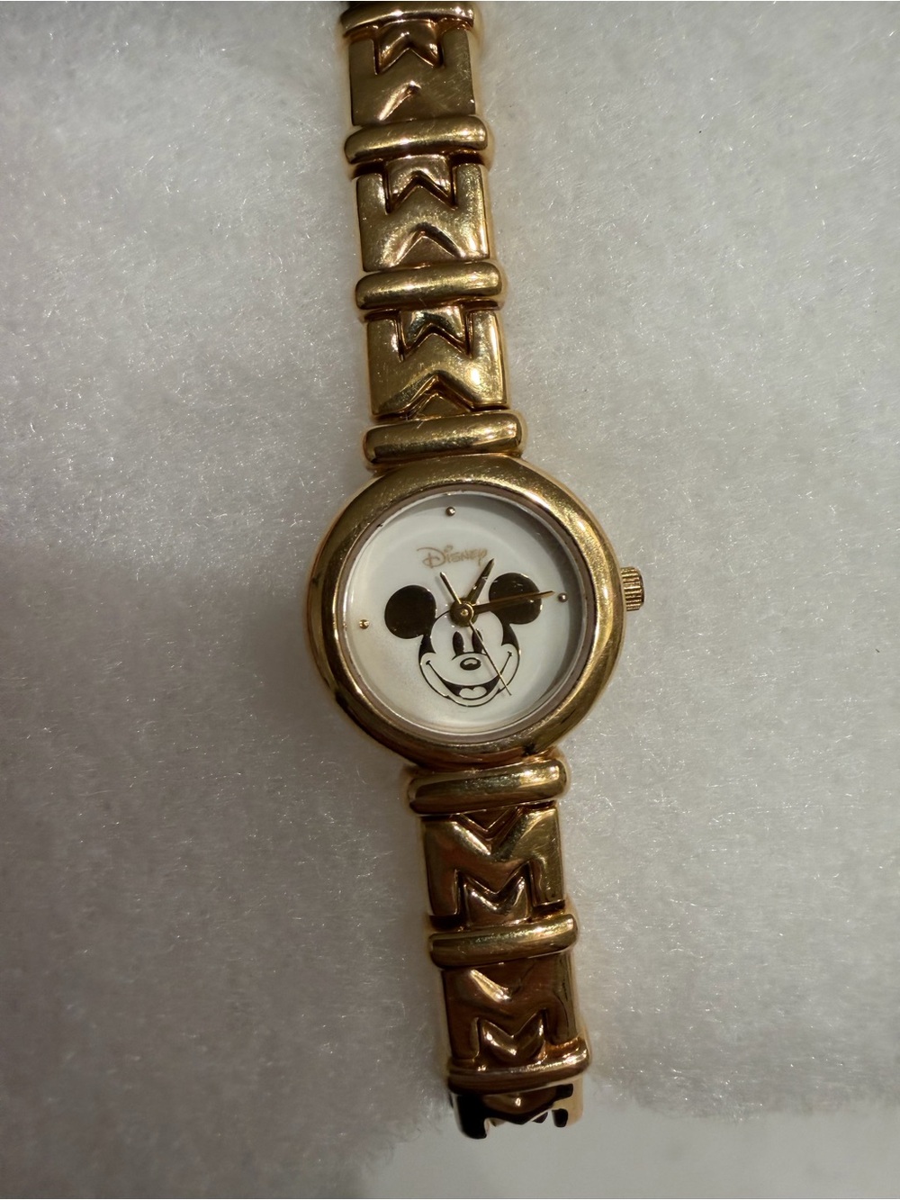 Disney Gold and White Mickey Mouse Bracelet Watch